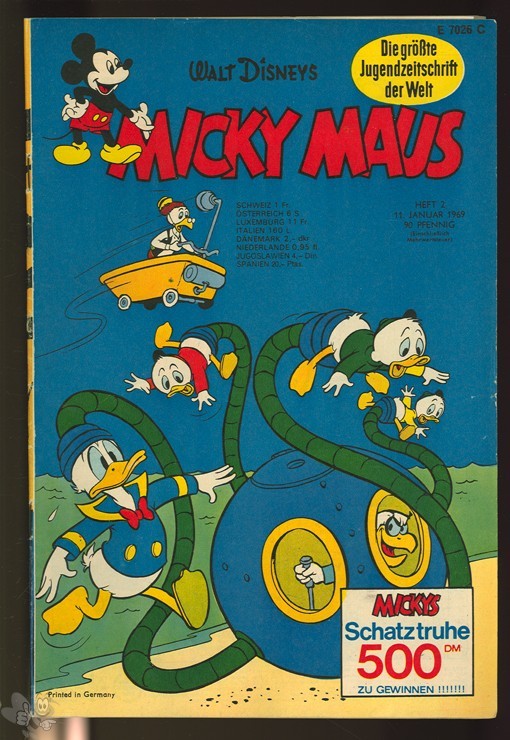 Micky Maus 2/1969 mit den Klappseiten