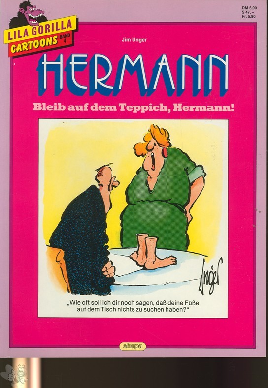 Lila Gorilla Cartoons 4: Hermann: Bleib auf dem Teppich, Hermann !