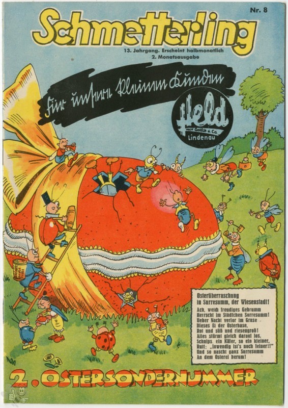 Scmetterling 13, Jahrgang, 1938, Nr. 8, mit Donald Duck!