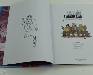 Cauuet Die alten Knacker Original Zeichnung mit Signatur Le Vieux Fourneaux