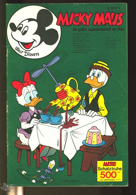 Micky Maus 5/1970 mit Hinweiszettel + Klappseiten