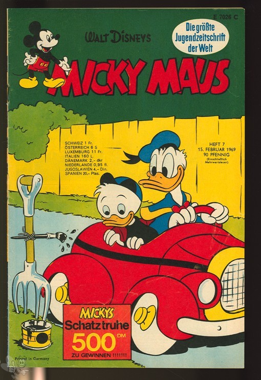 Micky Maus 7/1969 mit den Klappseiten