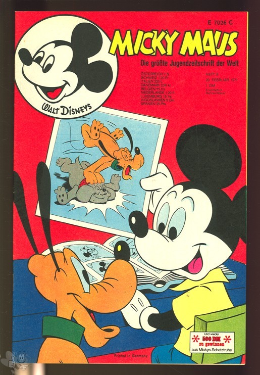 Micky Maus 8/1971 mit den Klappseiten