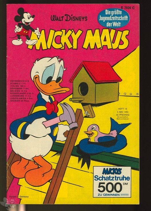 Micky Maus 18/1969 mit den Klappseiten