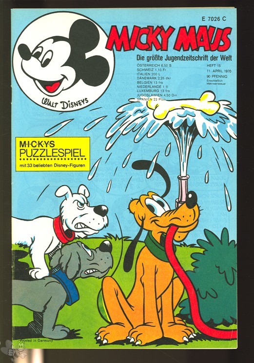 Micky Maus 15/1970 mit den Klappseiten