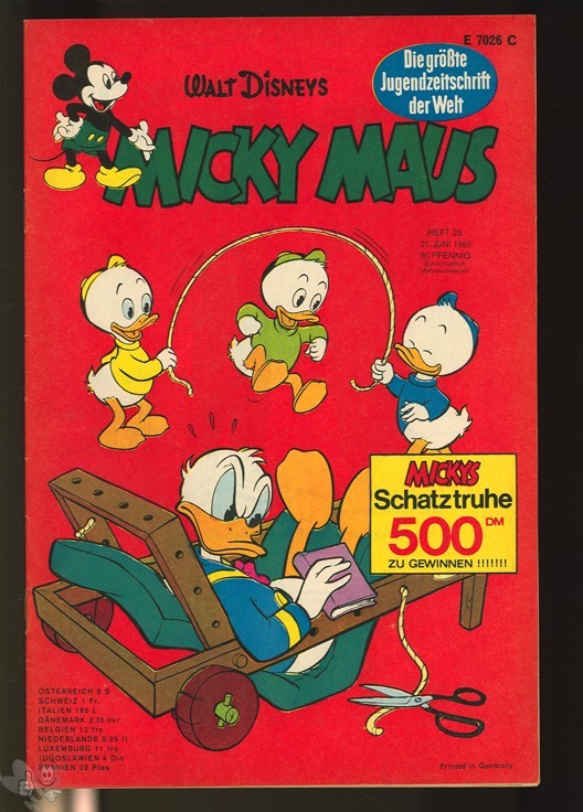 Micky Maus 25/1969 mit den Klappseiten