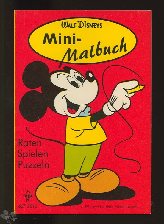Micky Maus Mini - Malbuch 1974