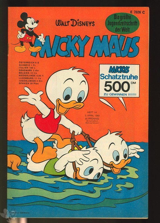 Micky Maus 14/1969 mit den Klappseiten