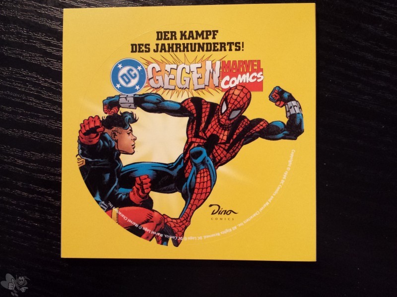 Aufkleber DC gegen MARVEL Dino gelb Spider-Man vs. .. (1996)