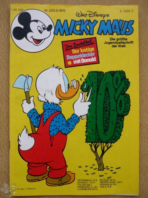 Micky Maus 1976: Nr. 23  Österreichausgabe