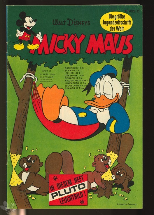 Micky Maus 17/1969 mit den Klappseiten