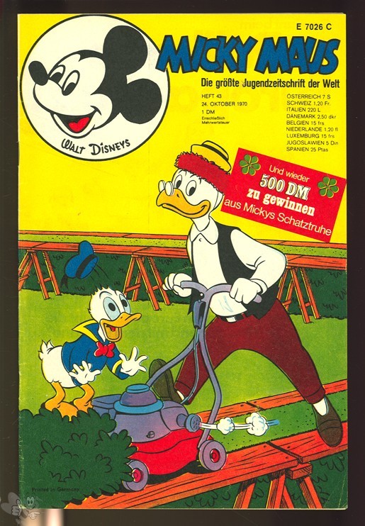 Micky Maus 43/1970 mit den Klappseiten