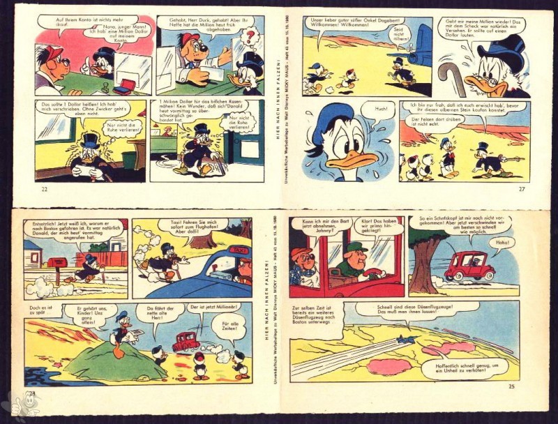 Micky Maus 1960: Nr. 42 - lose Beilage 2 Comicstreifen