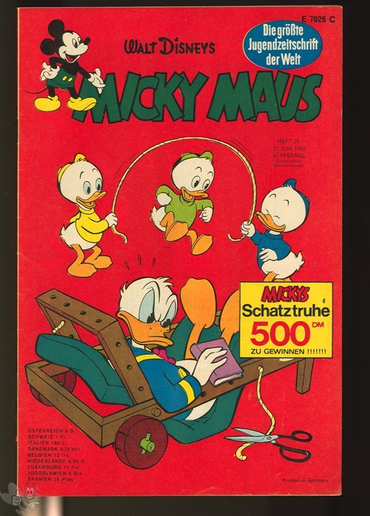 Micky Maus 25/1969 mit den Klappseiten