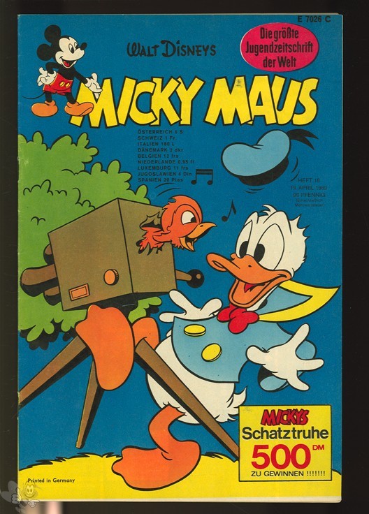 Micky Maus 16/1969 mit den Klappseiten