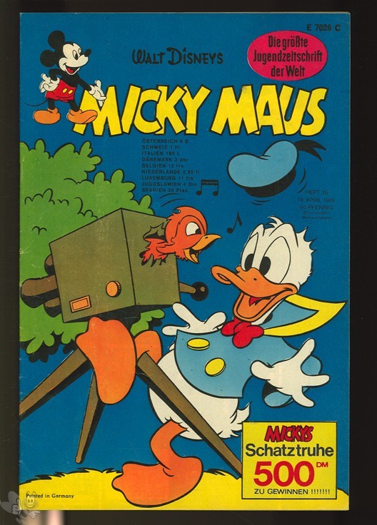 Micky Maus 16/1969 mit den Klappseiten