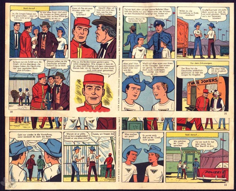 Micky Maus 1962: Nr. 7 - lose Beilage 2 Comicstreifen