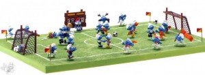 6475 Le foot schtroumpfs SCHLÜMPFE FUSSBALLSPIEL Deutschland-NL Fa. Pixi OVP MiB