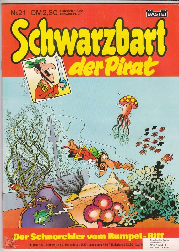 Schwarzbart der Pirat 21: Der Schnorchler vom Rumpel-Riff