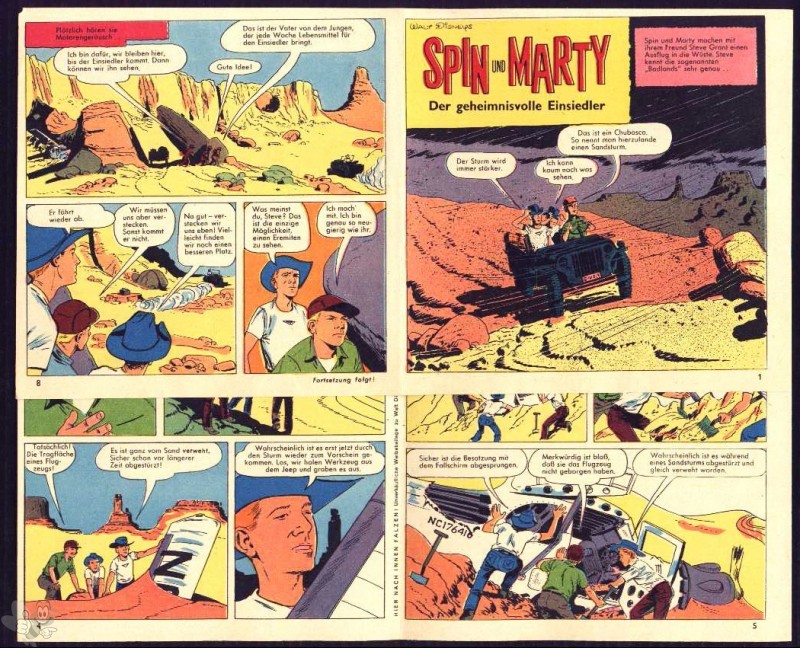 Micky Maus 1962: Nr. 25 - lose Beilage 2 Comicstreifen