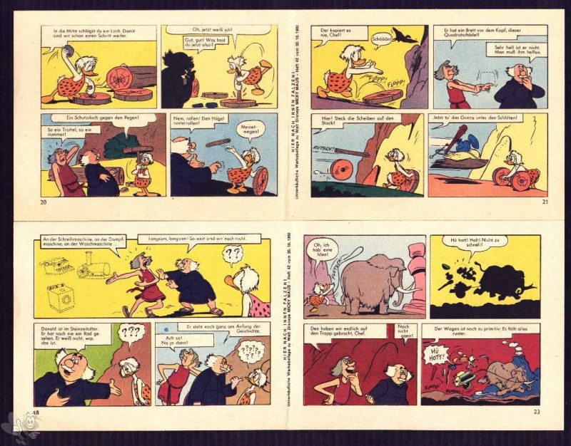 Micky Maus 1962: Nr. 42 - lose Beilage 2 Comicstreifen