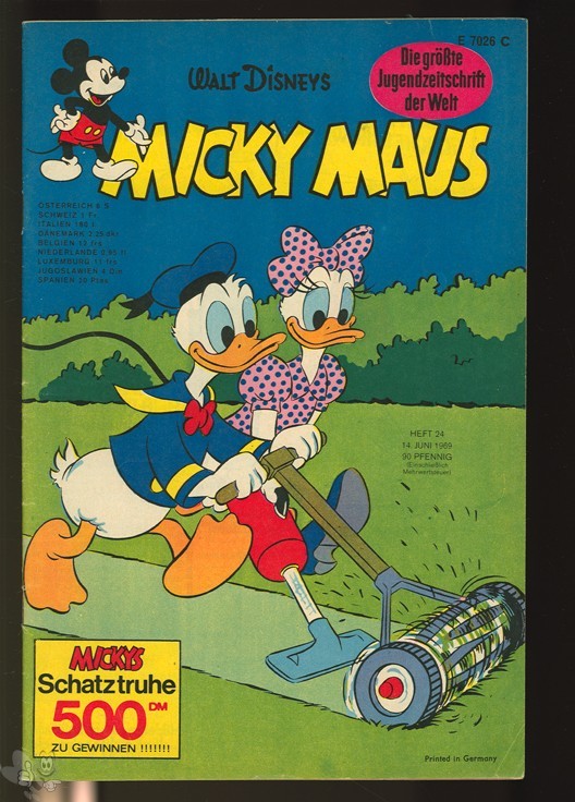 Micky Maus 24/1969 mit den Klappseiten