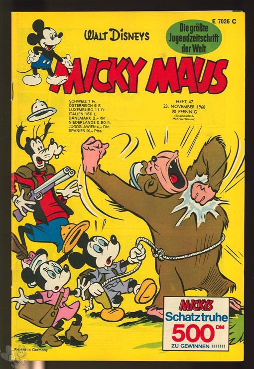 Micky Maus 47/1968 mit den Klappseiten