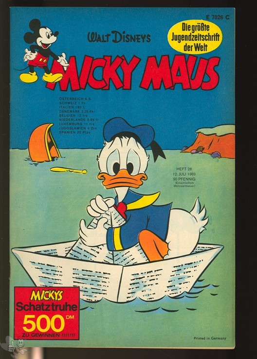 Micky Maus 28/1969 mit den Klappseiten