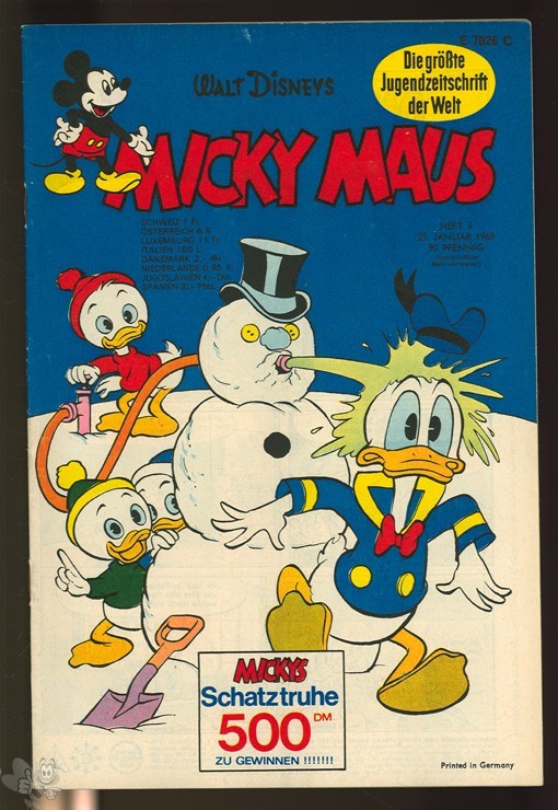 Micky Maus 4/1969 mit den Klappseiten