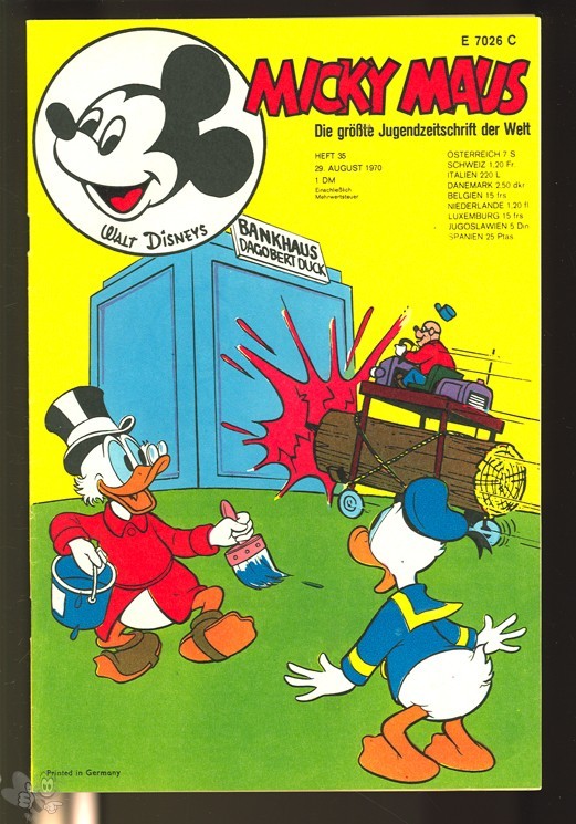 Micky Maus 35/1970 mkt den Klappseiten