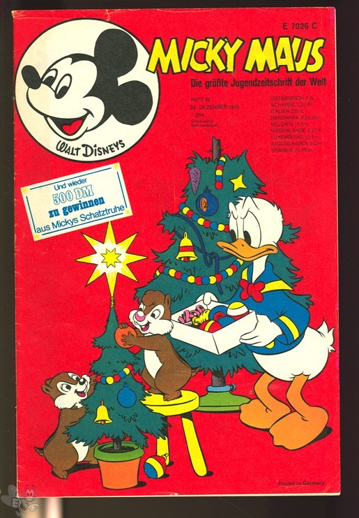 Micky Maus 52/1970 mit den Klappseiten