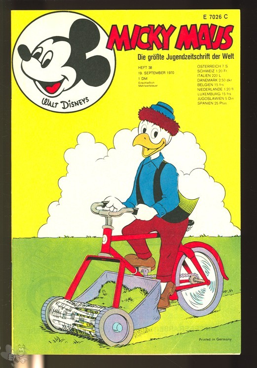 Micky Maus 38/1970 mit den Klappseiten