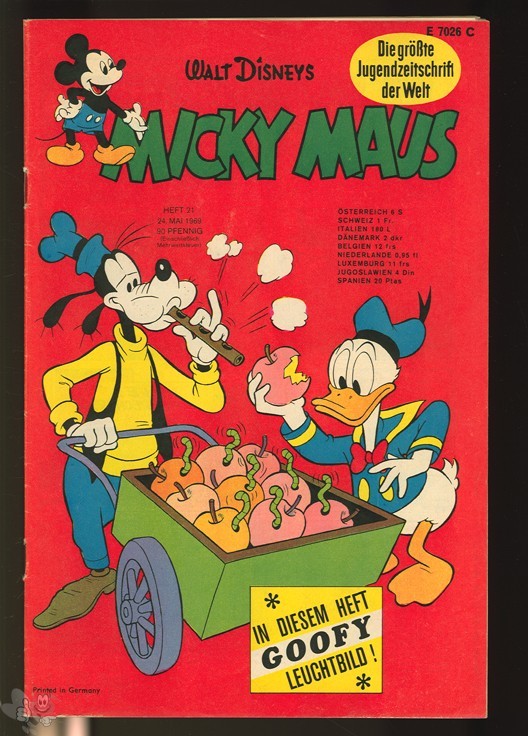 Micky Maus 21/1969 mit den Klappseiten