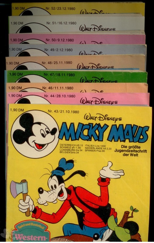 Micky Maus Jg. 1981 Nr. 25-52