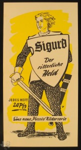 LEHNING * SIGURD Werbeplaket zum Serienstart 1953 Repro auf Leinwand