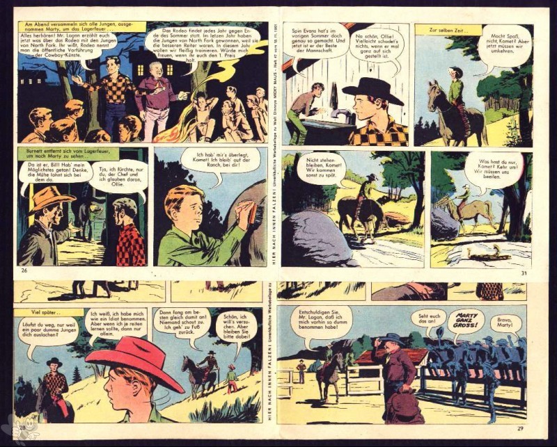 Micky Maus 1961: Nr. 47 - lose Beilage 2 Comicstreifen