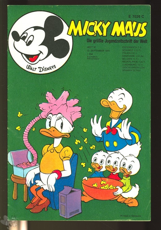 Micky Maus 37/1970 mit den Klappseiten
