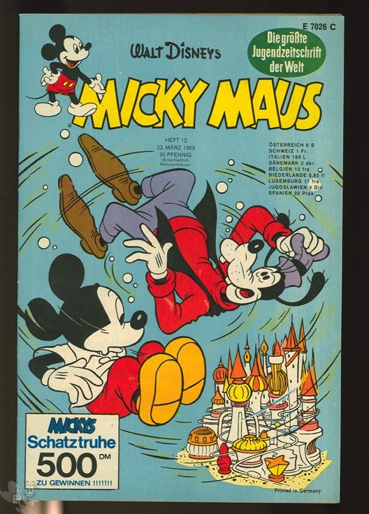 Micky Maus 12/1969 mit den Klappseiten