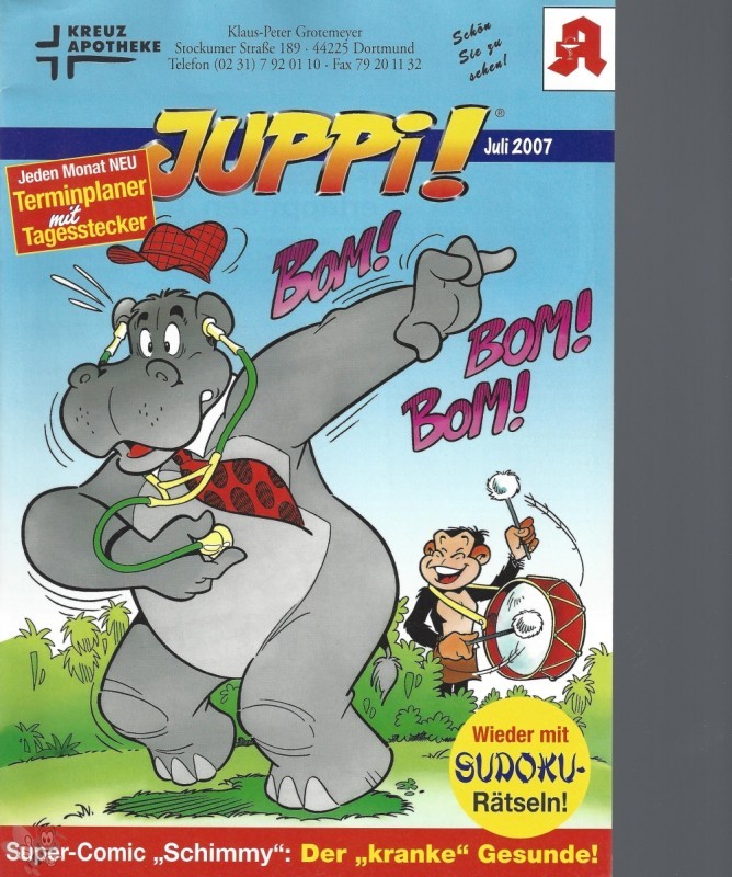 Juppi! Juli 2007 - Apotheker Werbe Comic,Goerler Werbe Comic