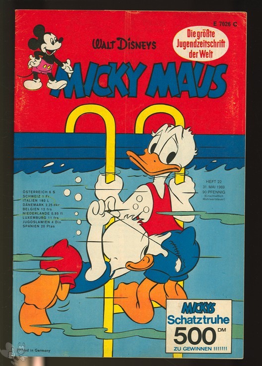 Micky Maus 22/1969 mit den Klappseiten