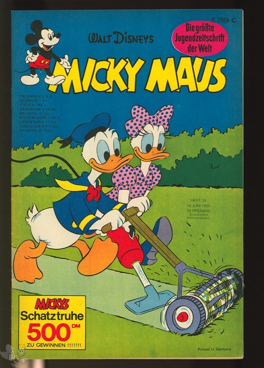 Micky Maus 24/1969 mit den Klappseiten