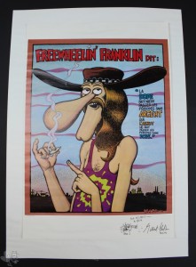 Gilbert Shelton Seltener Druck Signiert mit original Zeichnung (Freak Brothers)