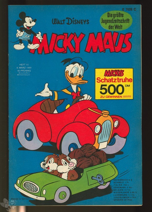 Micky Maus 11/1969 mit den Klappseiten