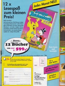 Micky Maus 1992: Nr. 36 (Österreich Ausgabe) mit loser Abo Karte