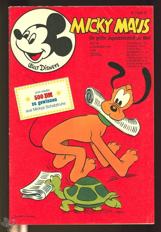 Micky Maus 49/1970 mit den Klappseiten