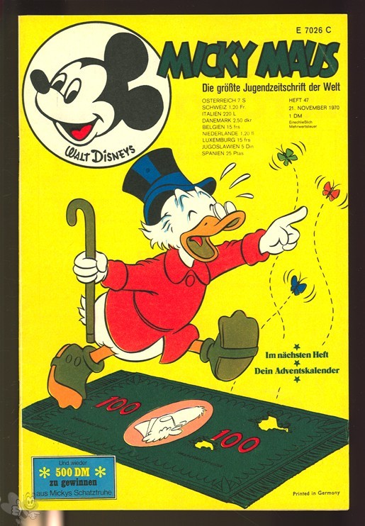 Micky Maus 47/1970 mit den Klappseiten