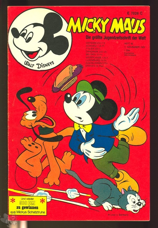 Micky Maus 45/1970 mit den Klappseiten