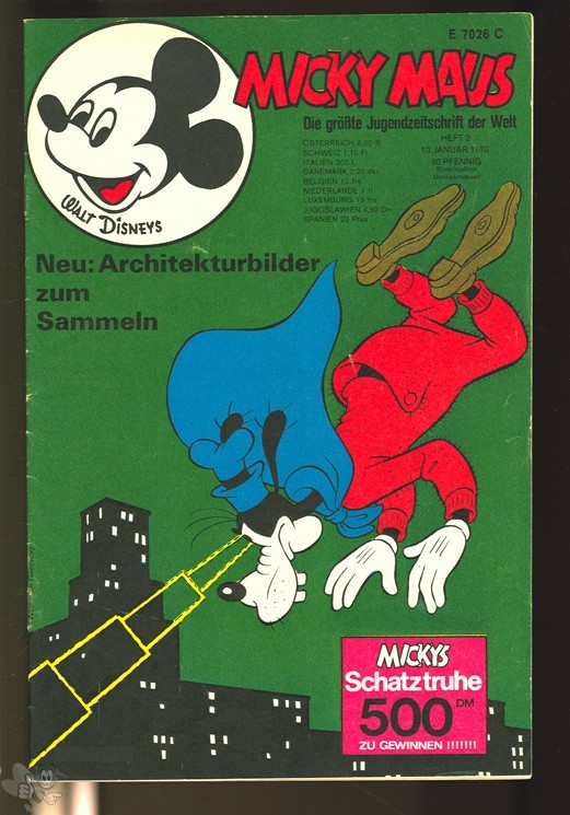 Micky Maus 2/1970 mit den Klappseiten