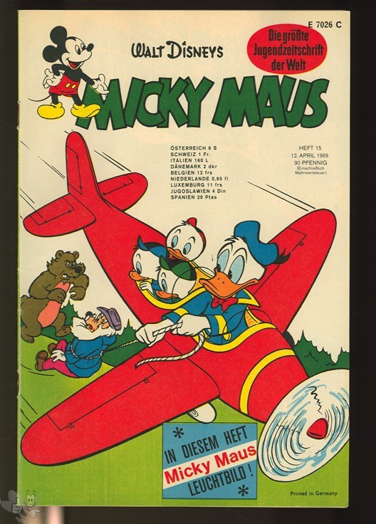 Micky Maus 15/1969 mit den Klappseiten