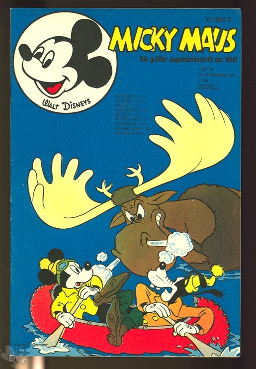 Micky Maus 39/1970 mit den Klappseiten